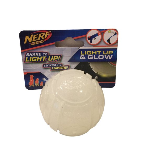 NERF DOG Shake to Light Up! Rubber Interactive LED Lighted Ball - Picture 1 of 5